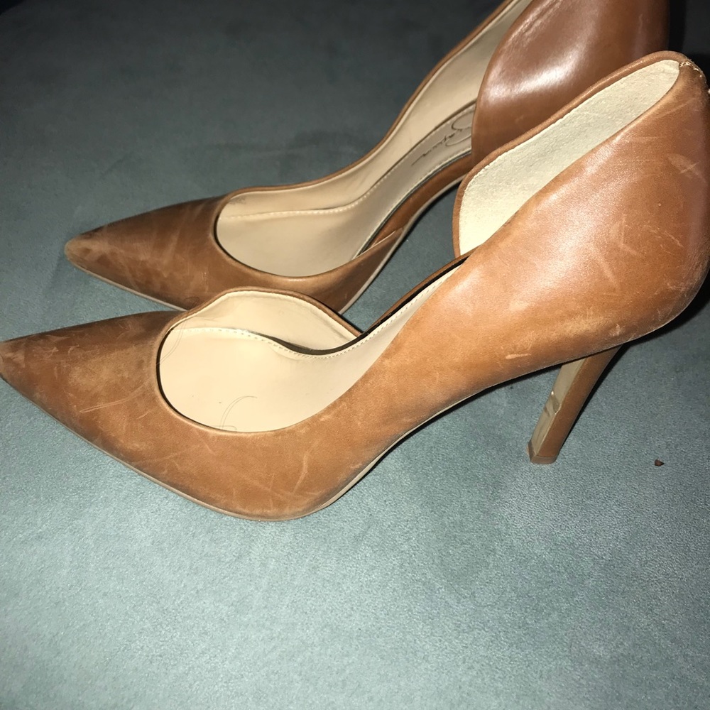Jessica Simpson size 8.5 distressed tan.